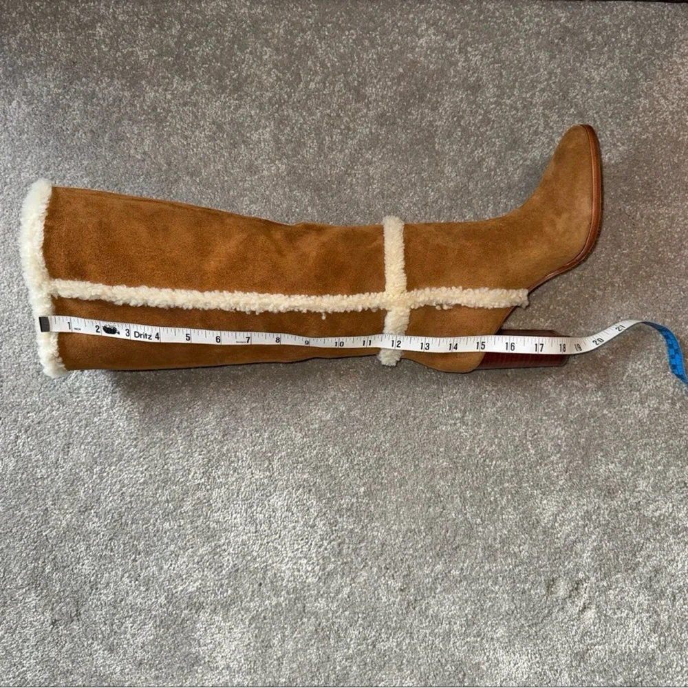 NWOB/UNWORN Lauren Ralph Lauren Suede and Shearling Pull-On Knee Boot in Size 6M - Picture 3 of 9